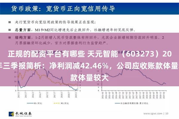 正规的配资平台有哪些 天元智能（603273）2024年三季报简析：净利润减42.46%，公司应收账款体量较大