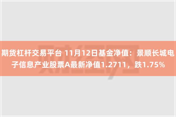 期货杠杆交易平台 11月12日基金净值：景顺长城电子信息产业股票A最新净值1.2711，跌1.75%